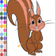 Squirrel Coloring Game