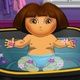 Dora bathing